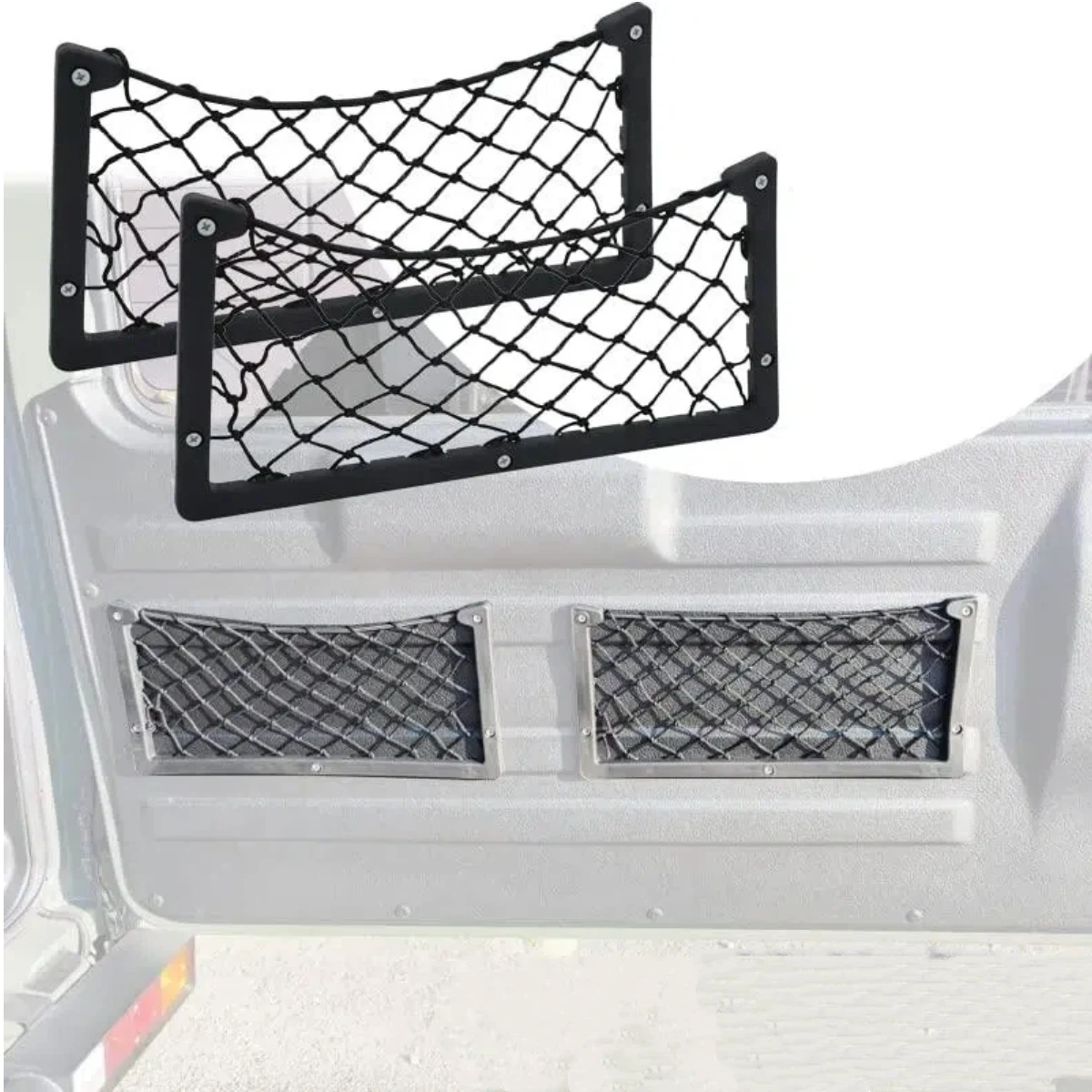 Car Storage Net Elastic Net Cargo Mesh Nets Caravan Bus Camping Vehicle Seat Back Organizer Mesh Auto Interior Accessories