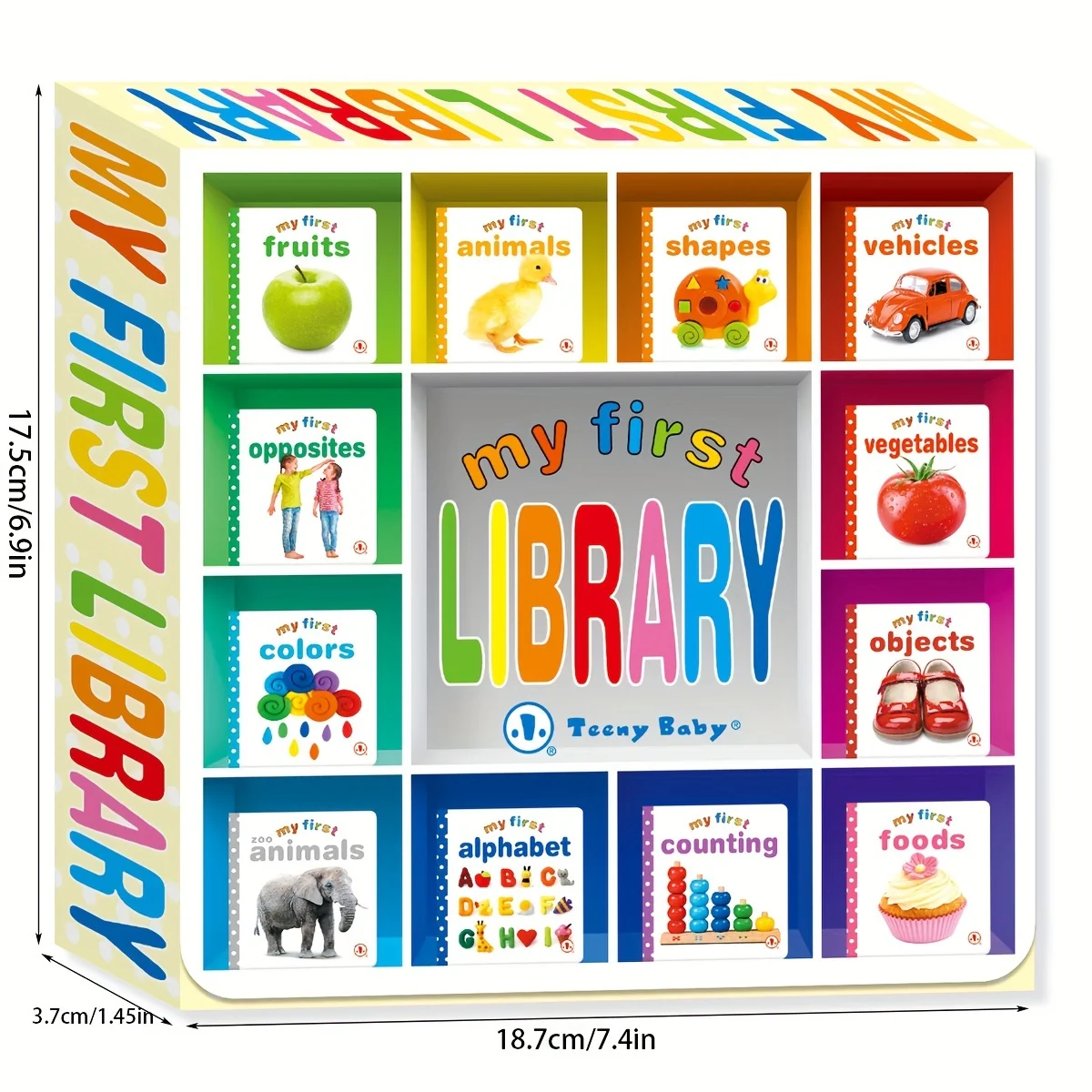 1 коробка из 12 обложек английского яблока. Детская маленькая энциклопедия. Серия распознавания объектов и изучения слов. Книги с картинками - Gi.