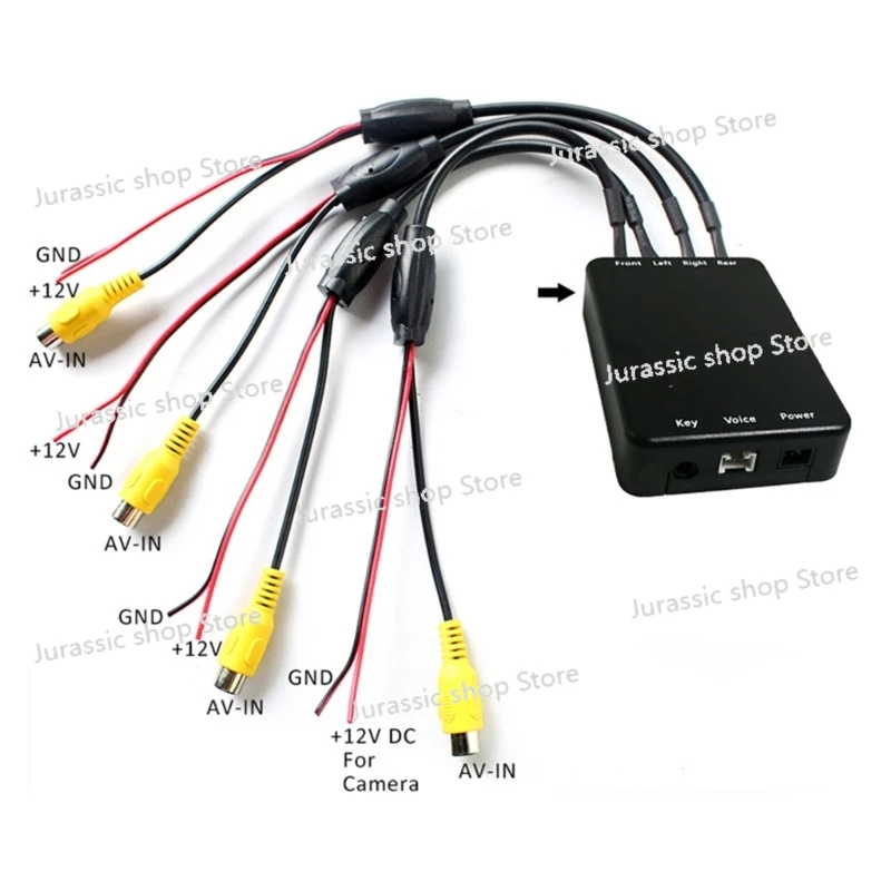 

Parking Panoramic View Rearview 4 Way Reversing Camera Control Box System