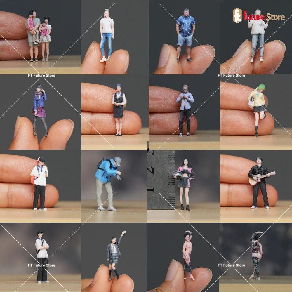 

Miniature Figure 1/64 1/24 1/18 Fashion Male Beauty Female Photographer Singer Rider 3D Print Model Prop Creative Decor Crafts