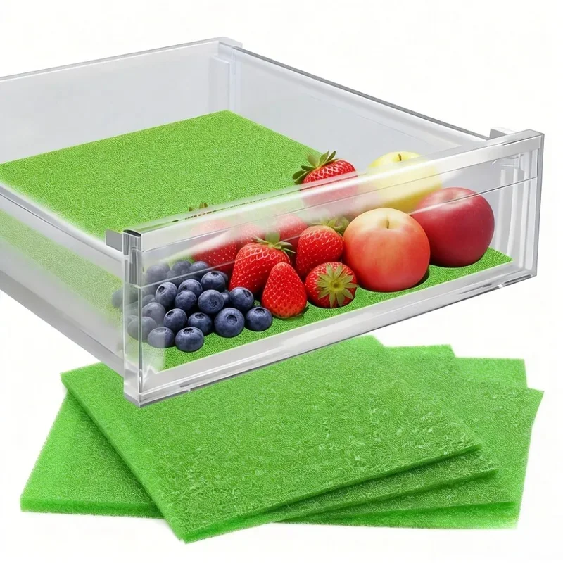 2 Packs 20 pcs  Reusable Refrigerator Storage Pads Fruit Vegetable Fresh‑Keeping Pad Fridge Drawer Shelf Liners