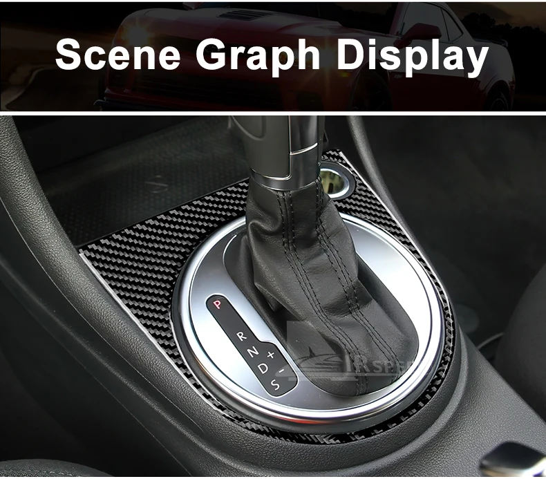 Real Soft Carbon Fiber Für Volkswagen Beetle 2012 2013 2014 2015 2016 2017 2018 2019 Auto Getriebe Shift Panel Aufkleber Zubehör – Detail 4
