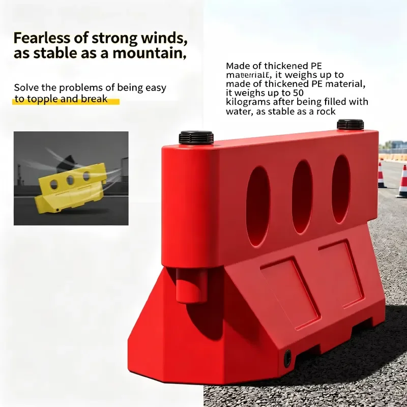 Rolling Plastic Fence Water Horse 1.7 Meters Construction Anti-collision Water Horse Enclosure Municipal Reflective Water