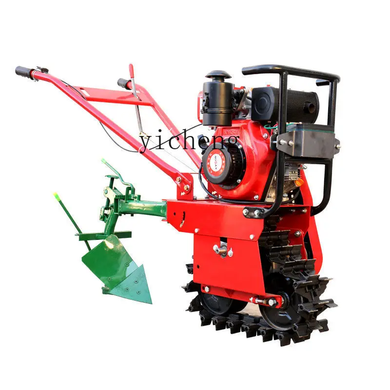 

TQH micro tiller gasoline multi-functional agricultural trencher plowing diesel plowing machine sowing and fertilizing