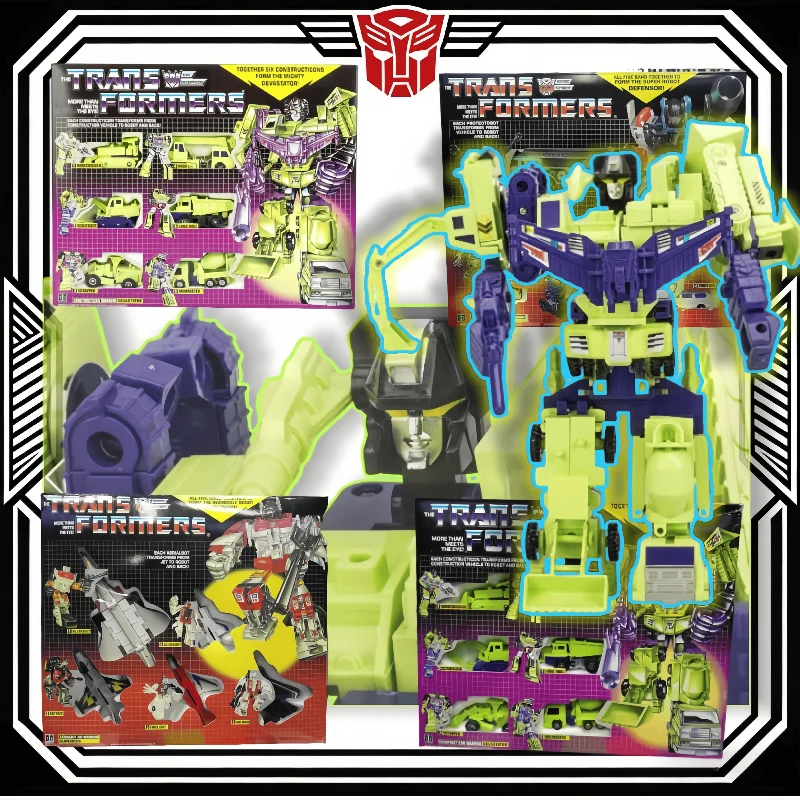 

In Stock Transformetion G1 Reissue KO Shockwave Defensor Devastator Menasor OP Car Computron Action Figure Collection