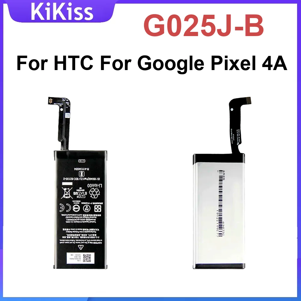 

G025J-B Аккумулятор 3080 мАч для Htc Google Pixel 4A Сменный прочный мобильный телефон