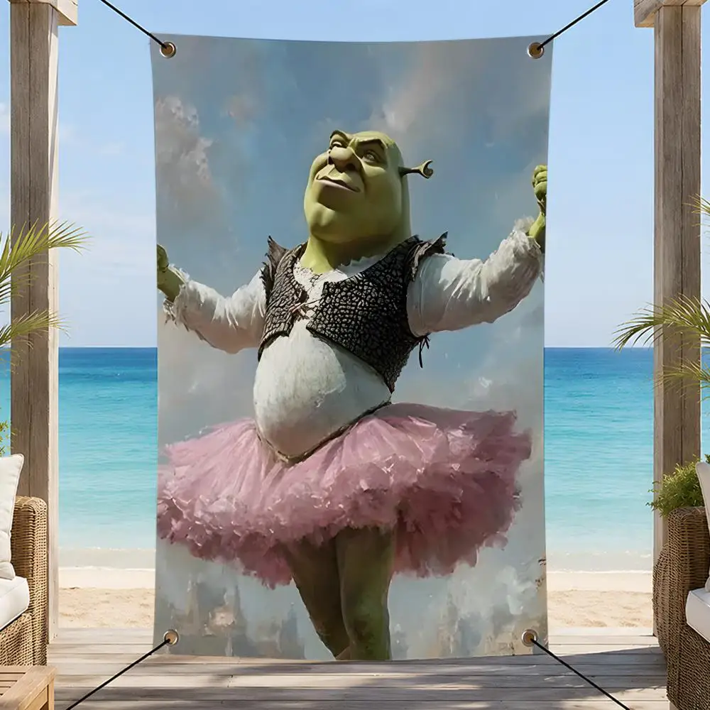 Film-Animations-Komödie Shrek Flaggen Innen- und Außendekoration Banner für Wand, Garten, Hof, Veranda, Terrasse, Haus, Party-Dekoration – Detail 8