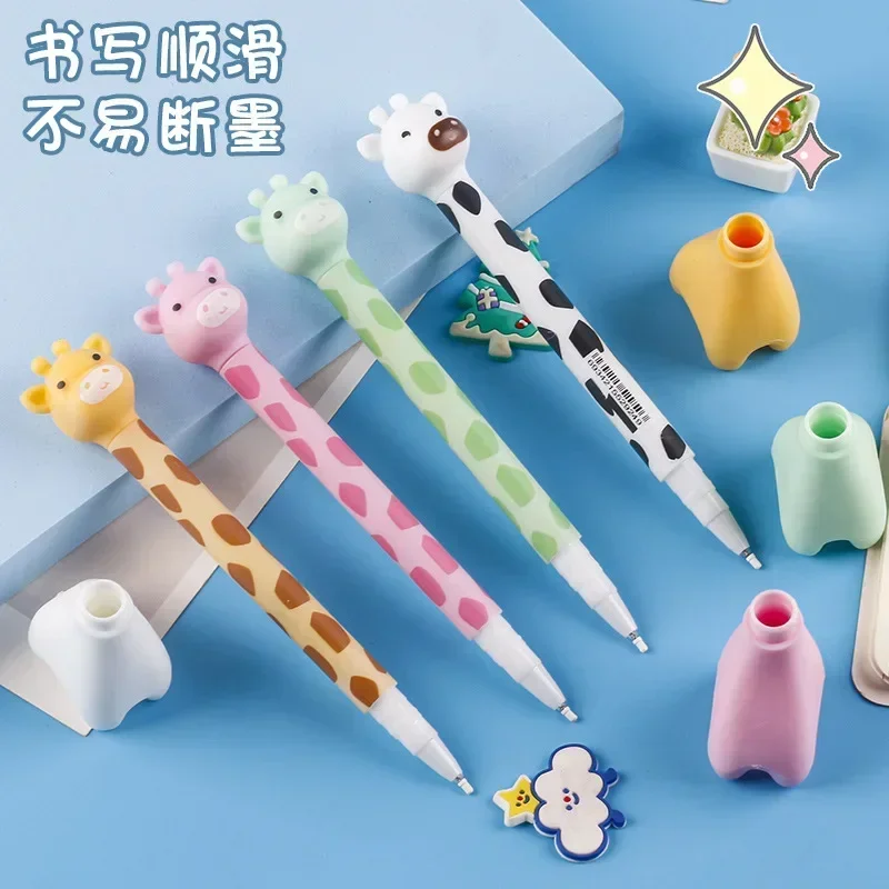 A 50PCS Cartoon High-value Simulation Giraffe Neutral Pen Fun Design Children's Creative Stationery B