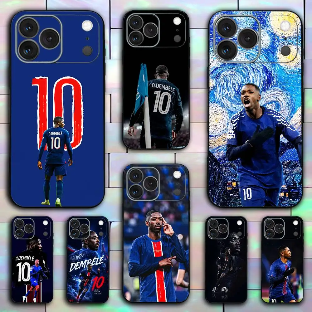 

Football 10 Phone Case For iPhone 17,16,e,Pro,Max,15,14,Plus,13,12,Mini,D-Dembele-S 11,Pro Shockproof Silicone Black Cover