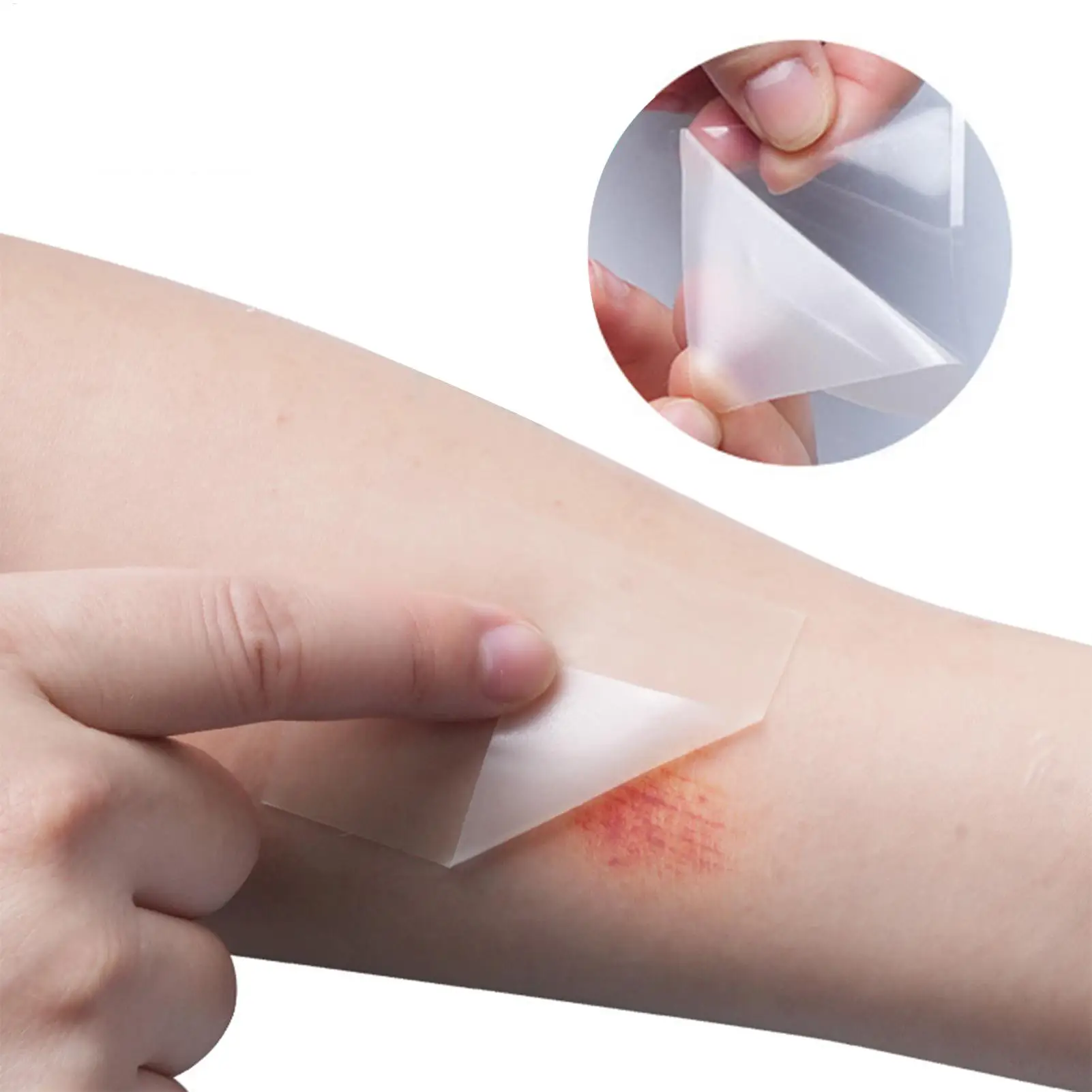 Wound Care Bandages Adjustable Wound Tape Pads Moist Flexible Cutting Roll Gentle Pads for Incision Care Scar Healing Face