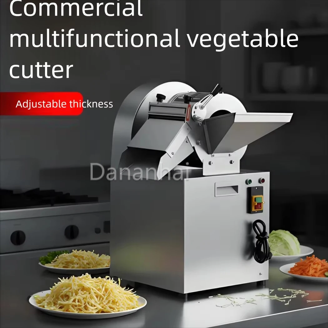 Dananhai Commercial Onion Cutter, Vegetable Slicer Machine 1500W Automatic Carrot Slicing Equipment