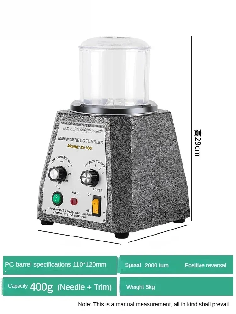 220V/110V KT-90 Magnetic Polishing Machine Grinder Hardware Deburring Chamfering Machine Jewelry Equipment