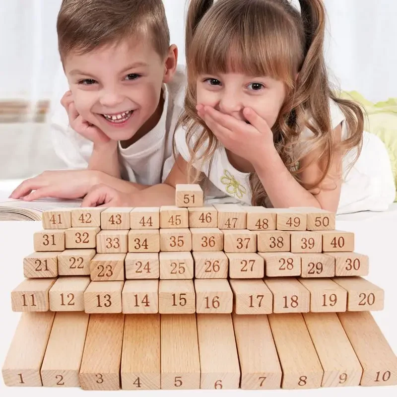 Puzzle per bambini in legno giocattoli giochi da tavolo per adulti numeri grandi impilabili a strati torre di legno ad alto disegno