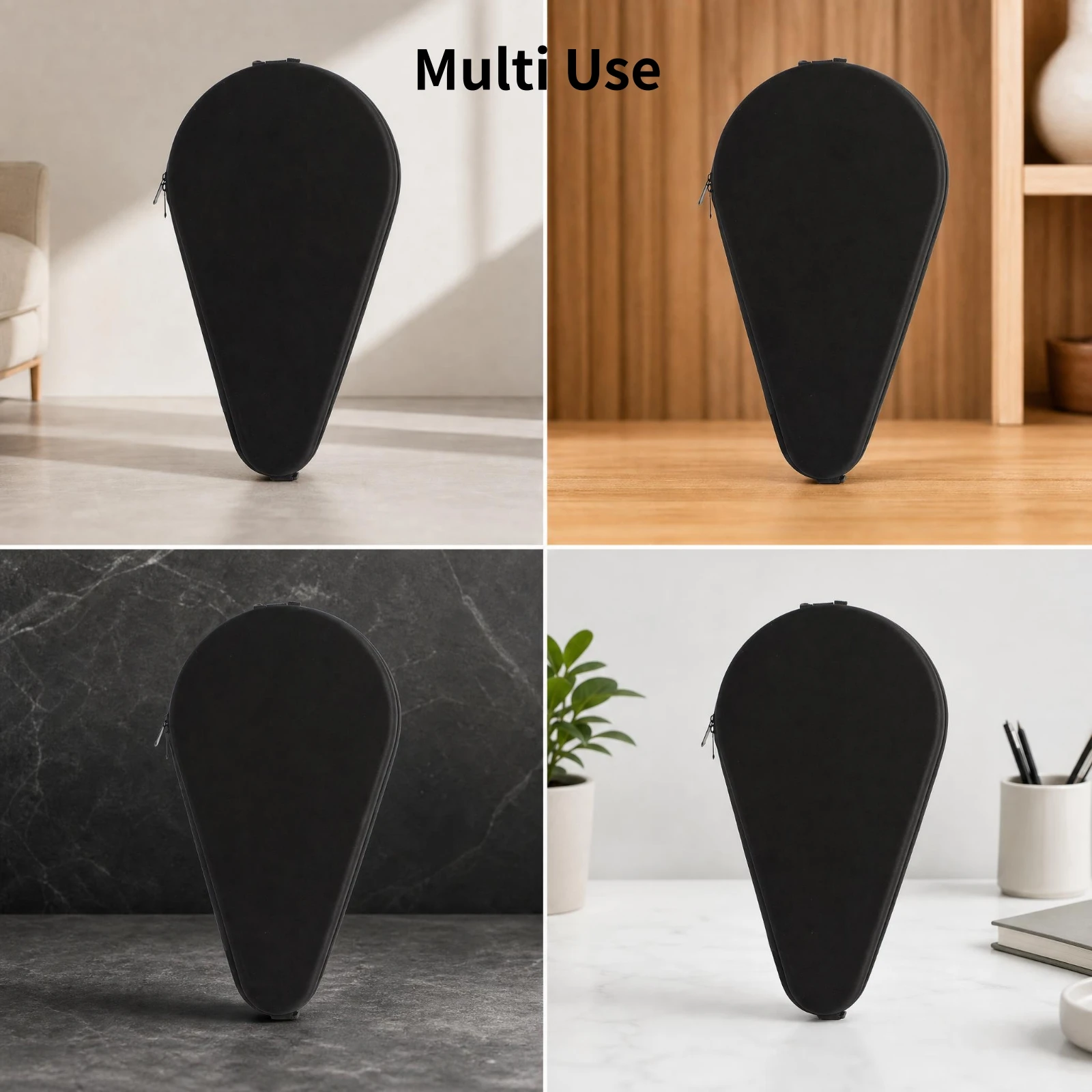 Safeguarding Pickleball Paddle Bag Teardrop Racket Case Shock Resistant Black Hard Shell Racket Case Paddle Bag