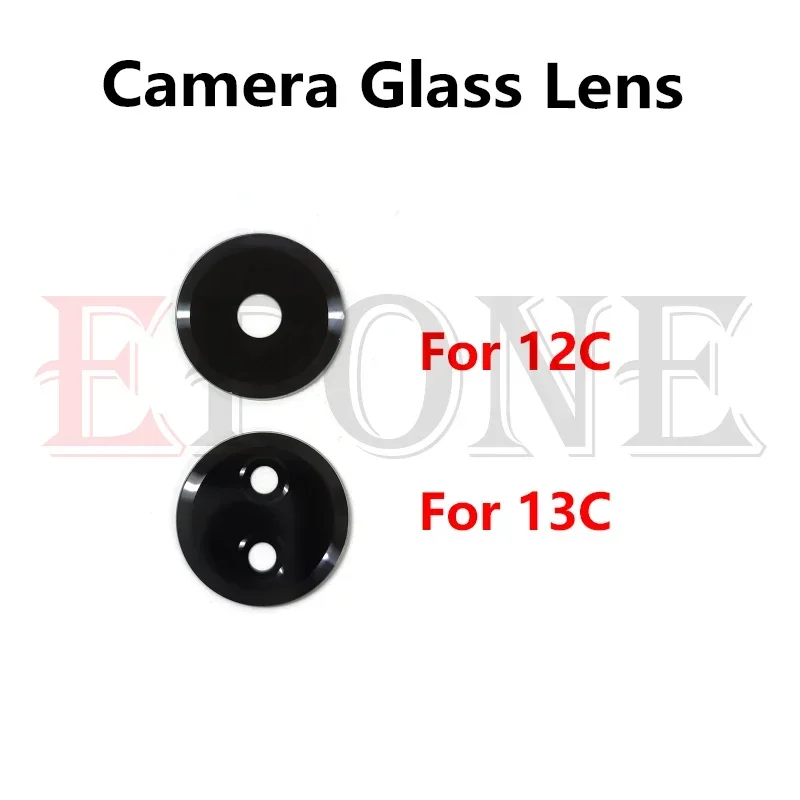 ل Xiaomi Redmi 14C 13C 12C 12 الكاميرا الخلفية الخلفية غطاء للعدسات الزجاجية مع ملصق لاصق استبدال أجزاء #1