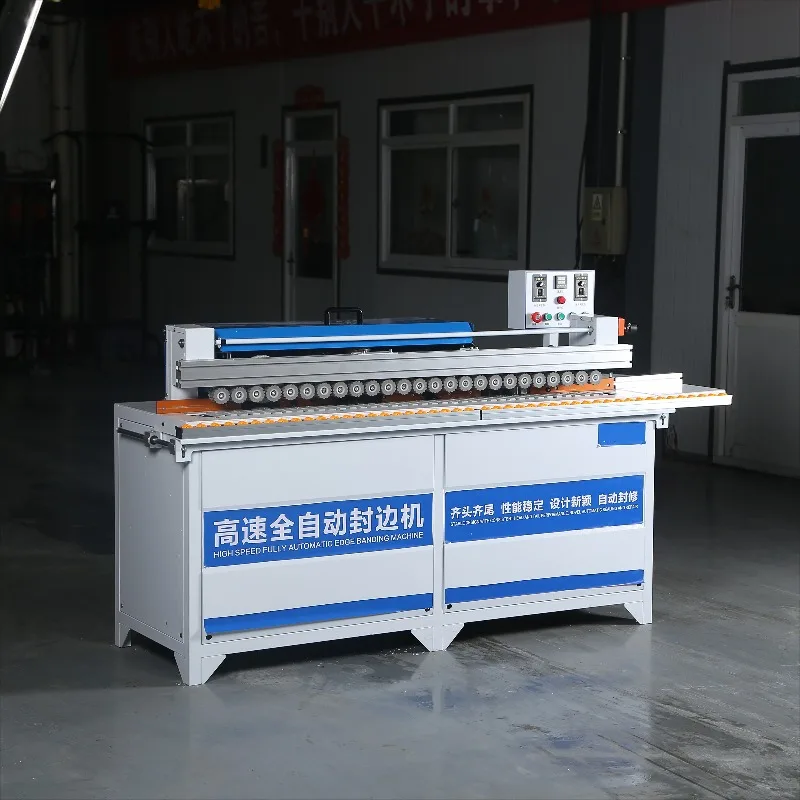 Fully Automatic Wood Edge Banding Machine Special Shaped Contour Trimmer And Hot Melt Glue Sealer