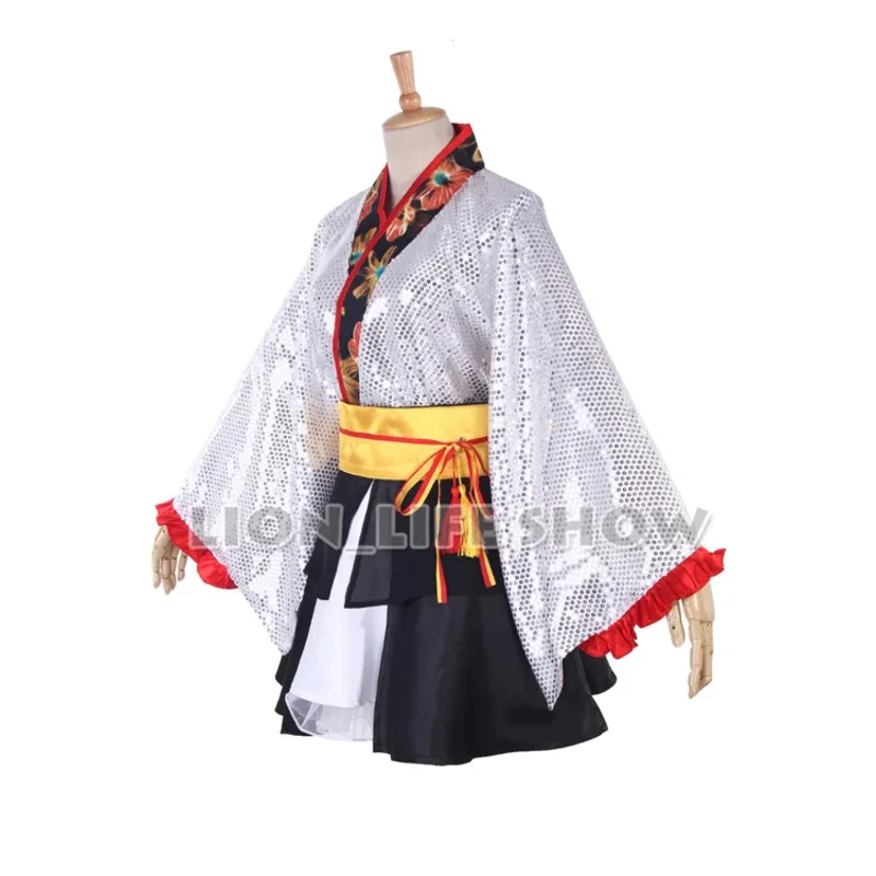 Love Live! 9 Roles Kaguya No Shiro De Odoritai Kimono Cosplay Costume With Fan