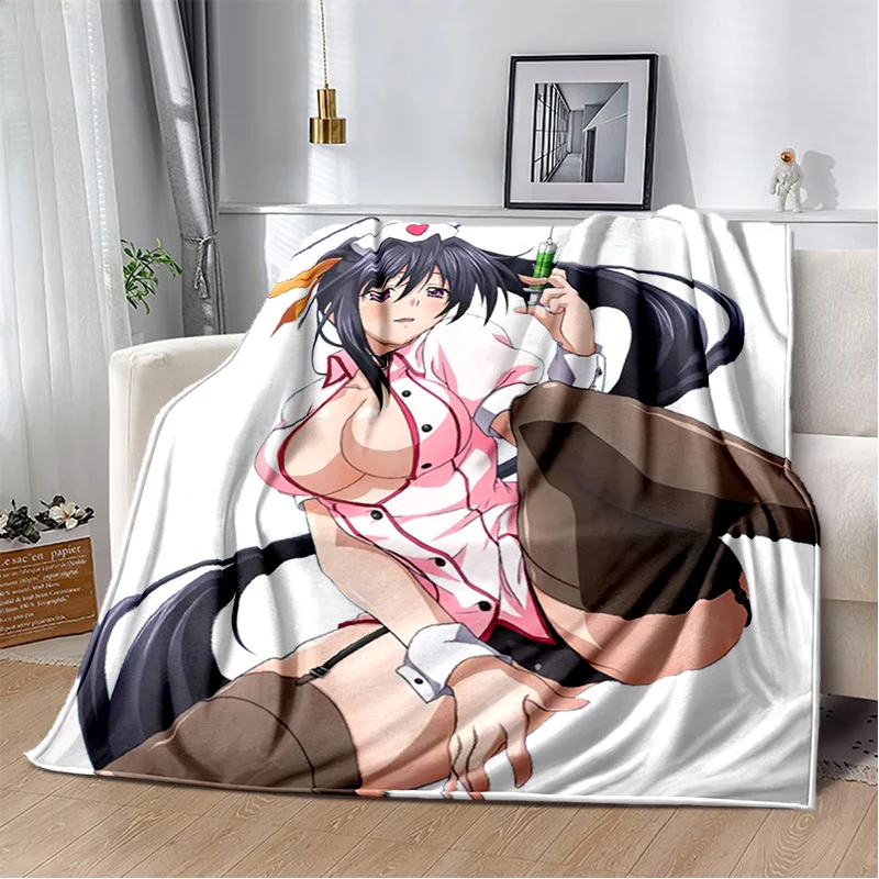 3D Sexy Girl High School DxD Anime Soft Plush Blanket,Flannel Blanket Throw Blanket for Living Room Bedroom Bed Sofa Picnic Kids