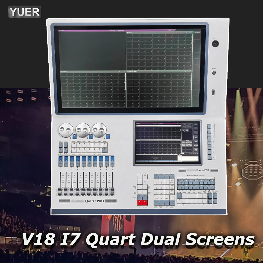 Dual-screen Quartz V18.0 System I7 With Touchscreen Display Tiger Touch Console Quartz Control controller DMX Stage Light Mobile