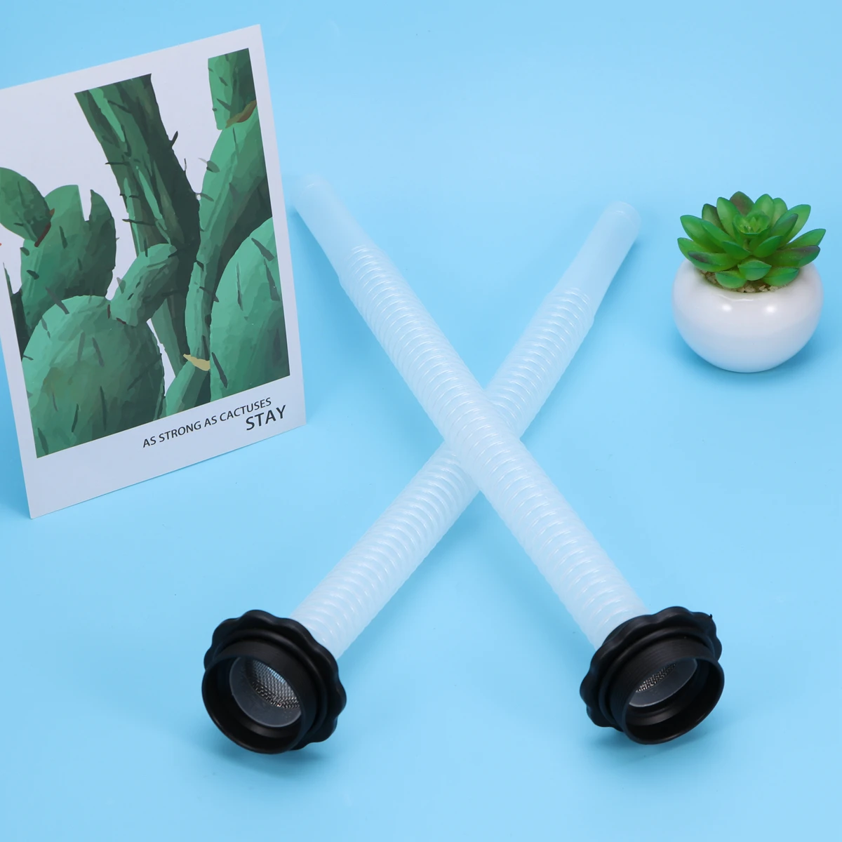 

2pcs Gas Can Spout Replacement Universal Extended Oil Guide Plastic Fuel Tube Filter Durable For Gas Tank Water Jugs Car