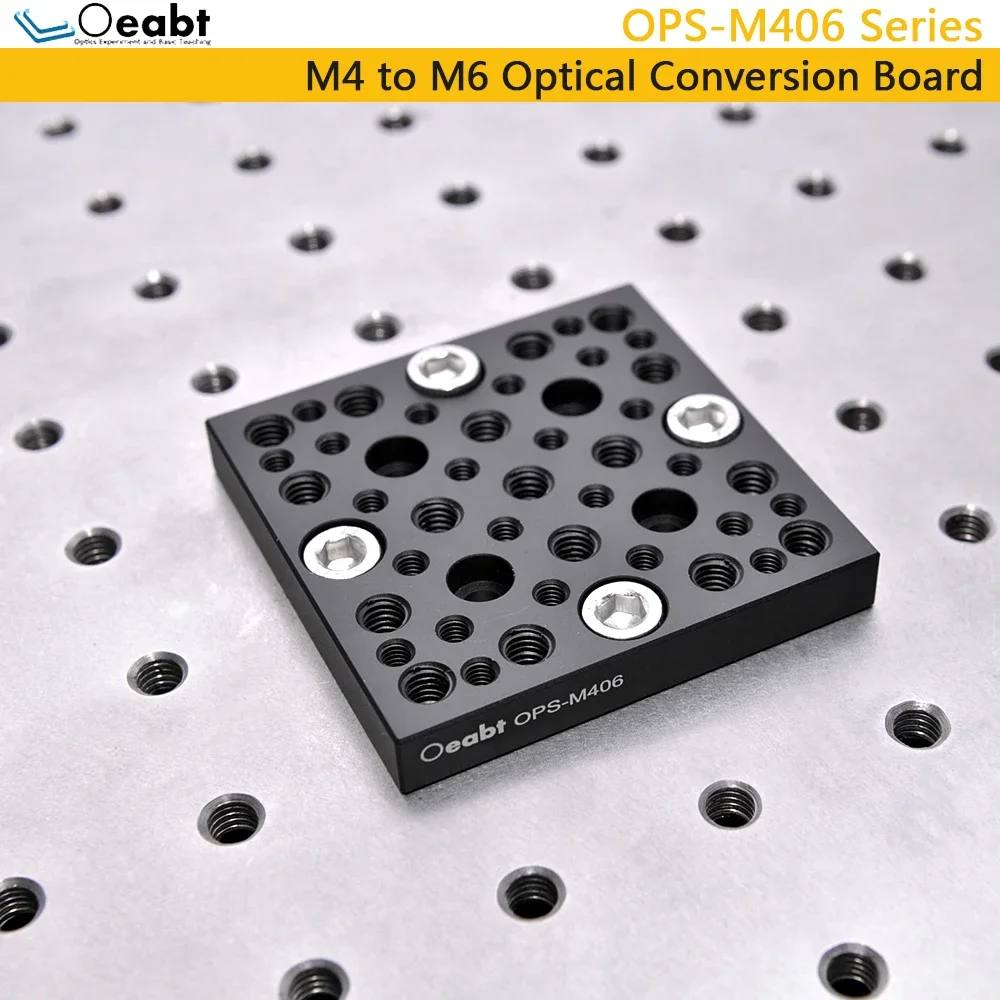 OPS-M406 Post Clamp Block Adapter Plate Bottom Plate Porous Position Mounting Plate Aluminum Flat Plate M4 To M6 Bottom Plate