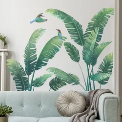 Tropical Plant Banana Leaf Vinyl Wall Stickers For Bedroom Accessories Wall Decor Room Decor Living Room Decoration Home Decal