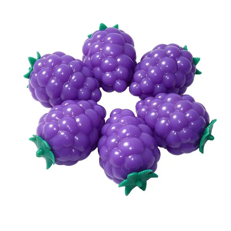 Squeeze Fruit Grapes Fidget Sensory Toy Stress Relief Hand Toy Anti-Anxiety Fruit Stretchy Slow Rising Toy