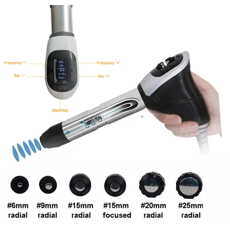 ESWT Portable Mb100 Pneumatic Shockwave Therapy Device Physiotherapy Equipment for Body Pain Relief And ED Physical Focus Shock