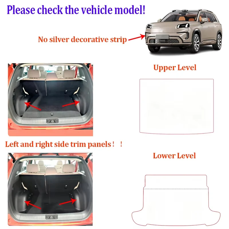 Trunk Mat For GAC Aion V 2026 Accessories MK2 2025 2024 Car Leather Boot Liner Pad Cargo Storage Anti-dirty Cushion Carpet Cover