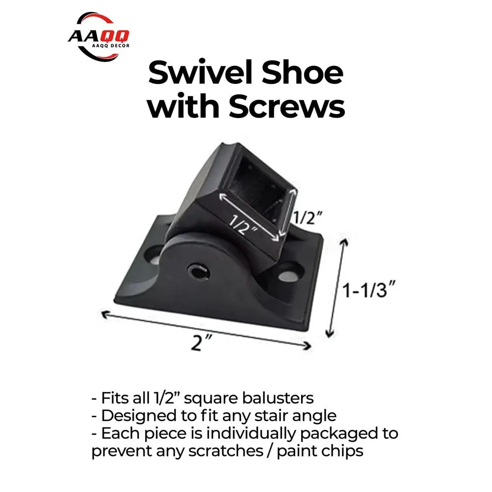 72-Screw Set for 36 Iron Baluster Swivel Shoes, Fits 1/2 Square Staircase Balusters