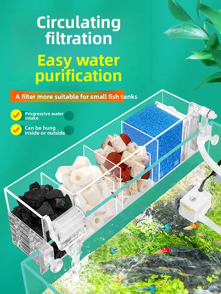 

Насос-фильтр для малого аквариума TaoYu: внешний, с циркуляцией воды, аэрацией, сеткой и поддоном для сбора отходов