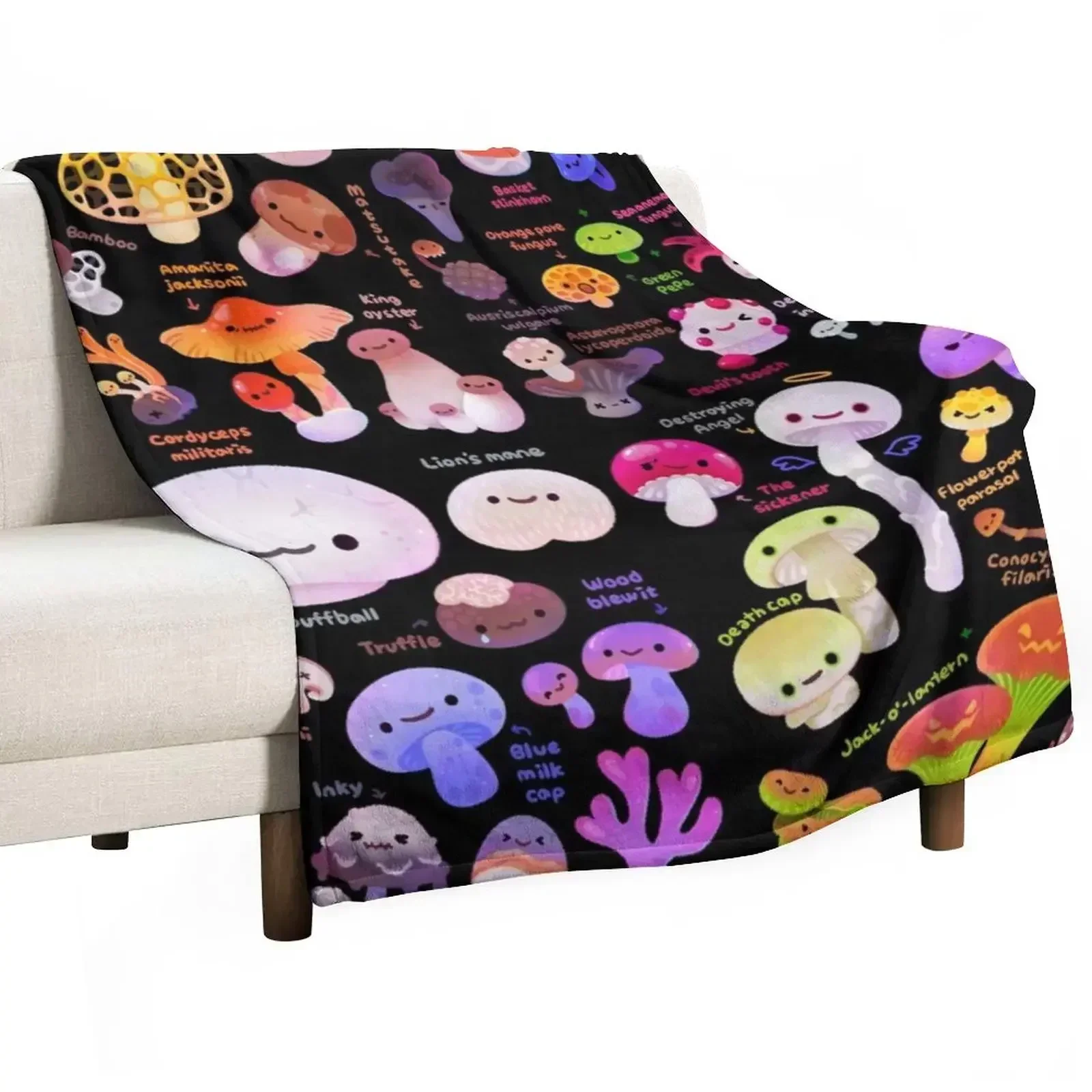 

Mushroom - name Throw Blanket Kid'S heavy to sleep Tourist Blankets