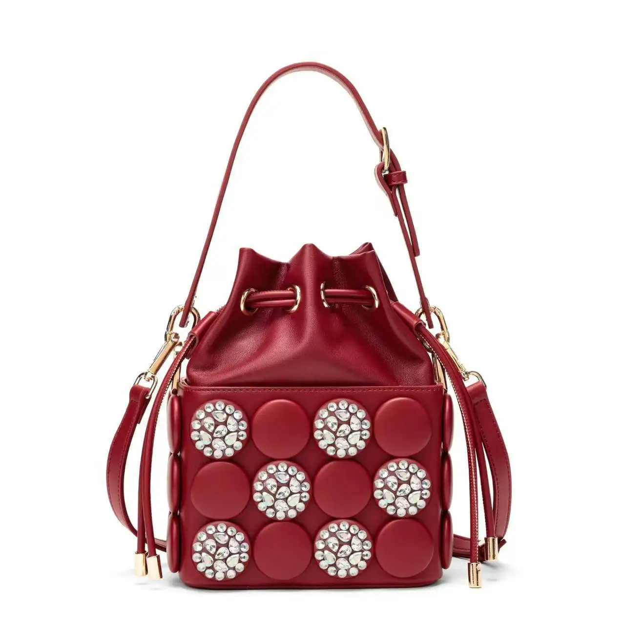 

Hot Selling Female New Style Flash Diamond Dot Crossbody Bag Fashion Mobile Phone Square Shoulder Bags for Women