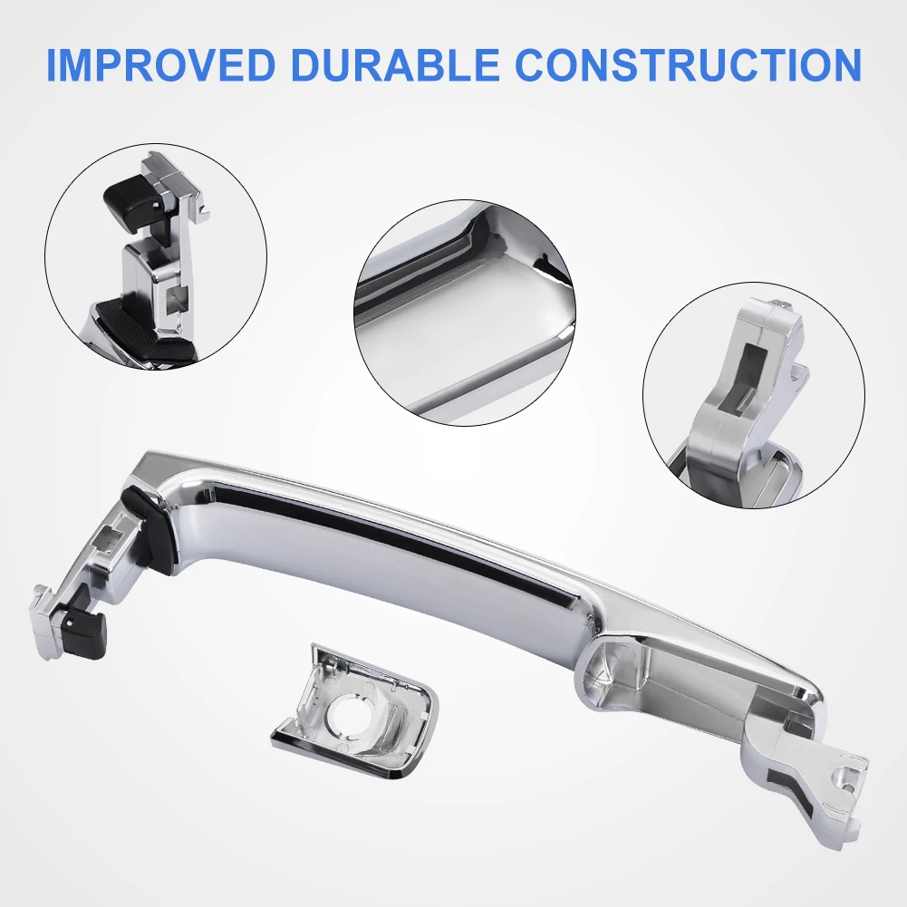 Manija de puerta cromada Exterior delantera izquierda para Infiniti Nissan FX35 FX45 2003-2008 Murano 2003-2007 Rogue 2010-2013 80640CA012