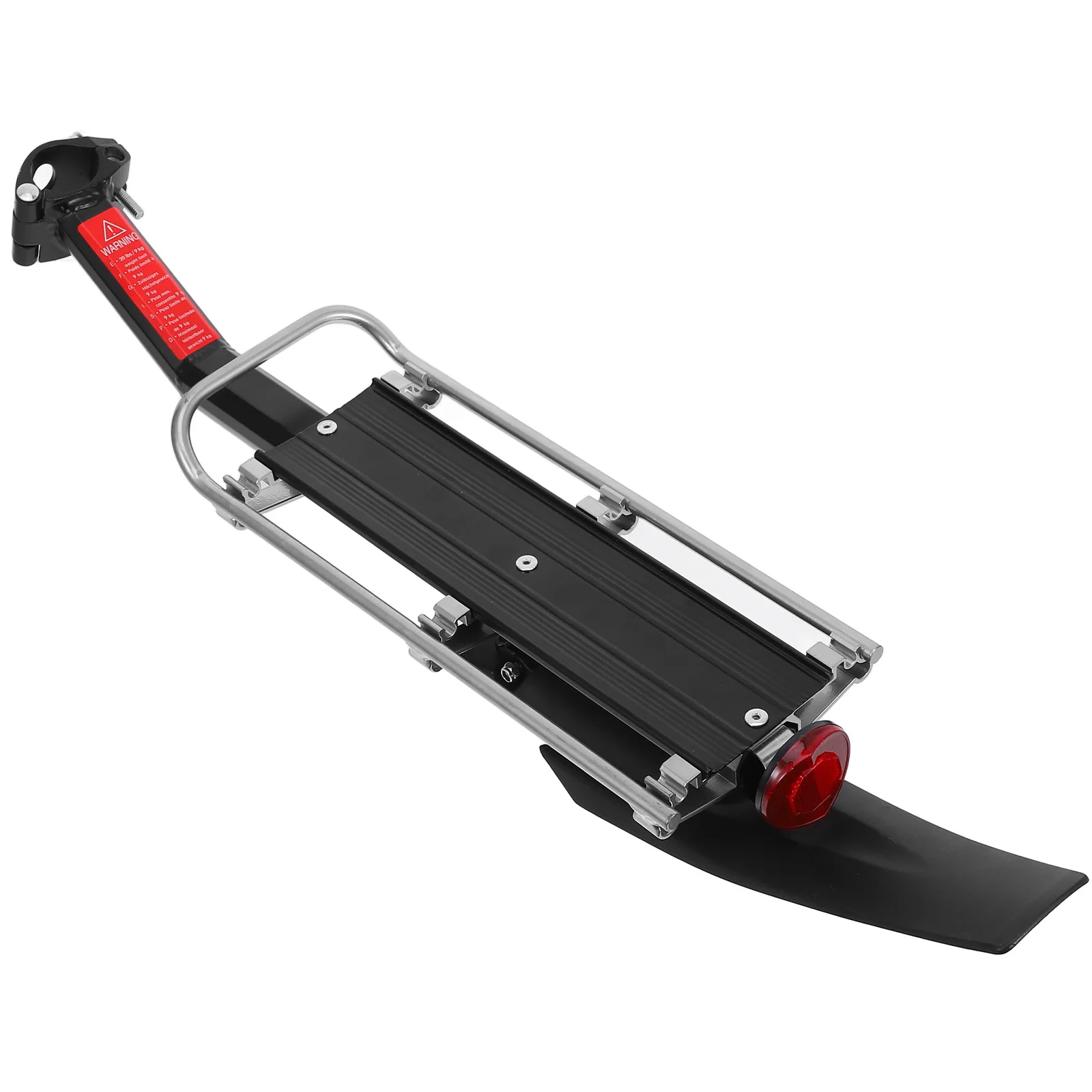 1 Juego de Portaequipajes Trasero para Bicicleta de Aleación de Aluminio, Desmontable, Multifuncional, Ajustable y Resistente al Desgaste