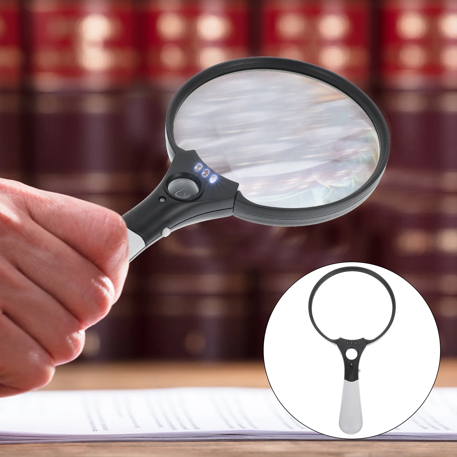 

Bright LED Handheld Magnifier Ergonomically Engineered for Comfortable Reading and Viewing Magnifier with Light