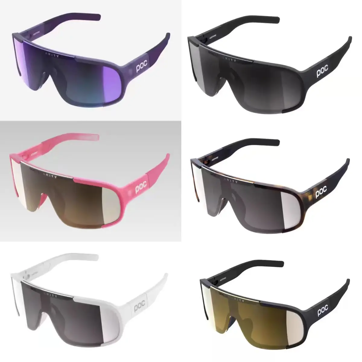 POC 6 colour ASPIRE   uv400 tr90 Mountain bike Road bike Outdoor sports myopia eye protection windproof riding glasses