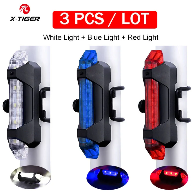 AliExpress X-TIGER Bicycle Light USB Rechargeable Bicycle Light LED Tail Light Bicycle Flashlight Warning Light