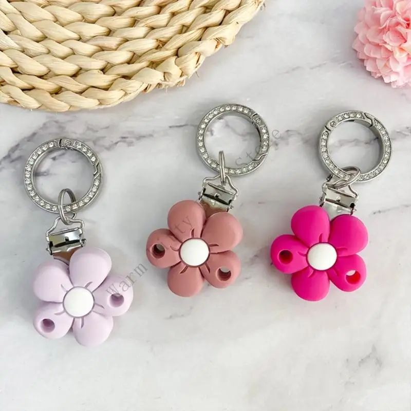 XXFE Baby Pitifier Clip Característica alimentación Encermada flores silicona CLAMP SEGUS