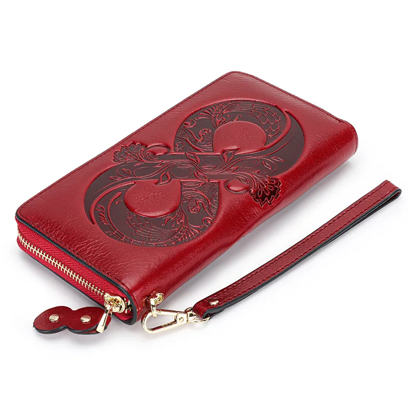 

Women Long Clutch Wallets RIFD Blocking Genuine Leather Wallet Fashion Coin Purse for Ladies Card Holder Money Bag