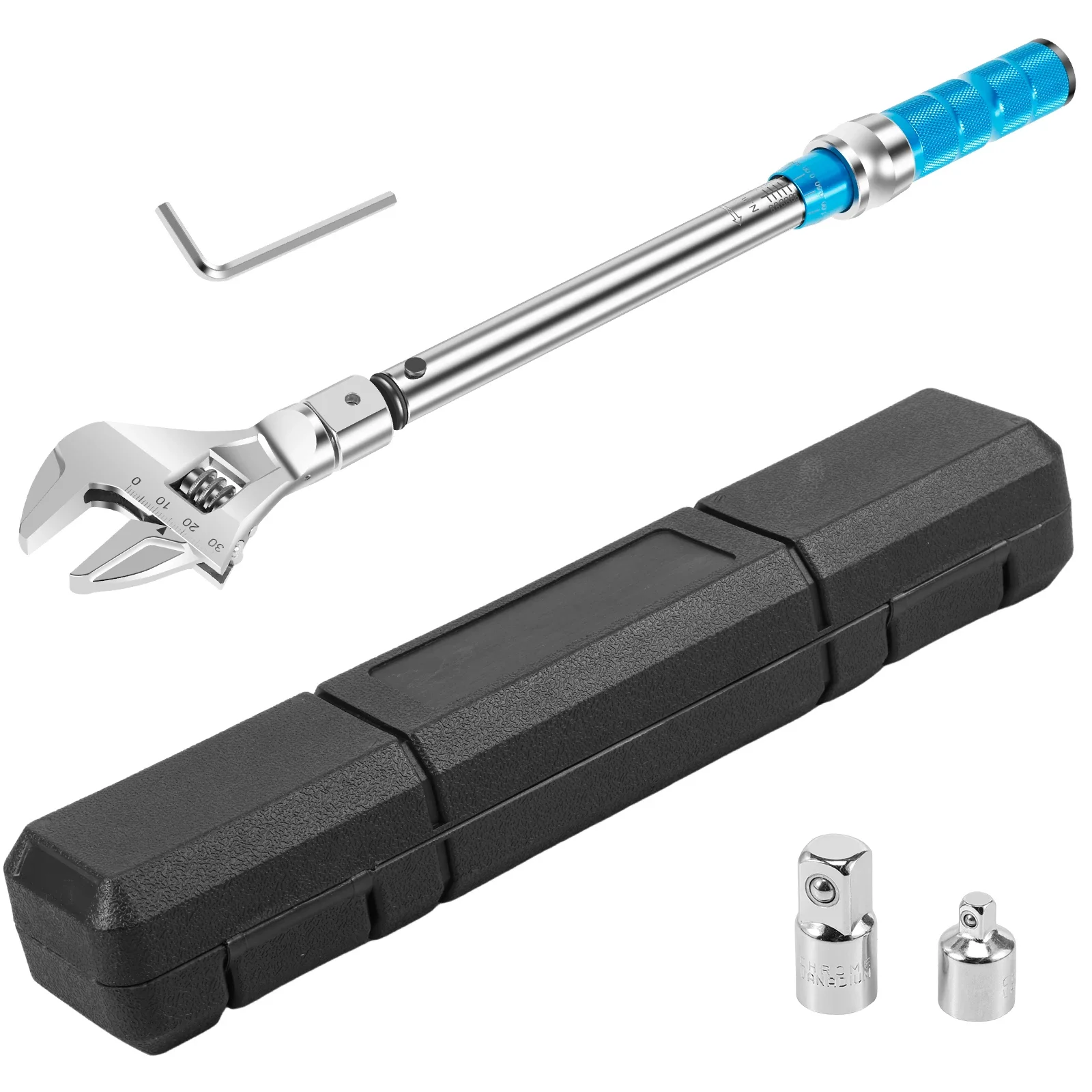 

Open Wrench 5 to 60 Nm Adjustable Torque Wrench with Changeable Head Multifunc Hand Repair Tool for Car Refrigeration System