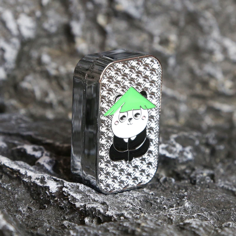 Kung Fu Panda EDC Diapasão de posição infinita Controle deslizante magnético Metal EDC Fidget Slider Brinquedo para aliviar o estresse Brinquedos de mesa de escritório