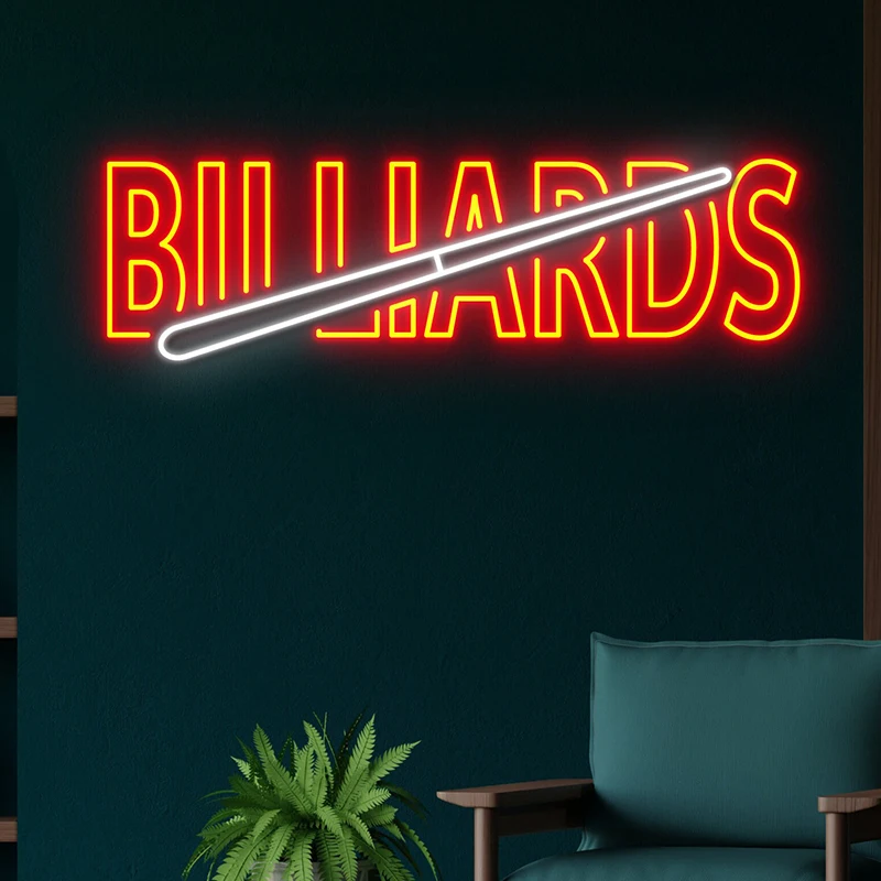 

Billiards Neon Sign 8 Ball Neon Sign Custom Led Neon Lights Billiards Shop Led Signs Billiards Lovers Home Room Wall Decoration