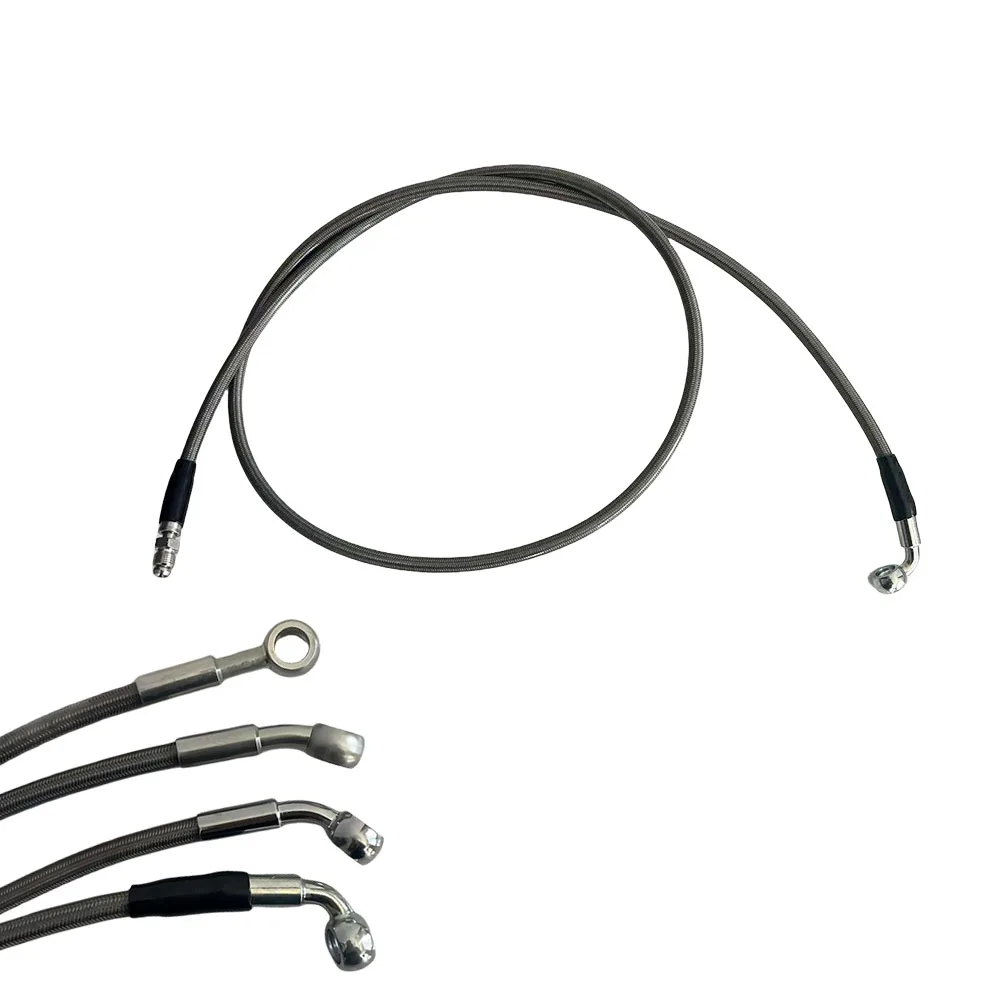 

Silvery Brake Steel Throat AN3 Braided Steel Hydraulic Brake 10x1Male Line Clutch Oil Hose Tube Corrosion Preventive For Car SUV