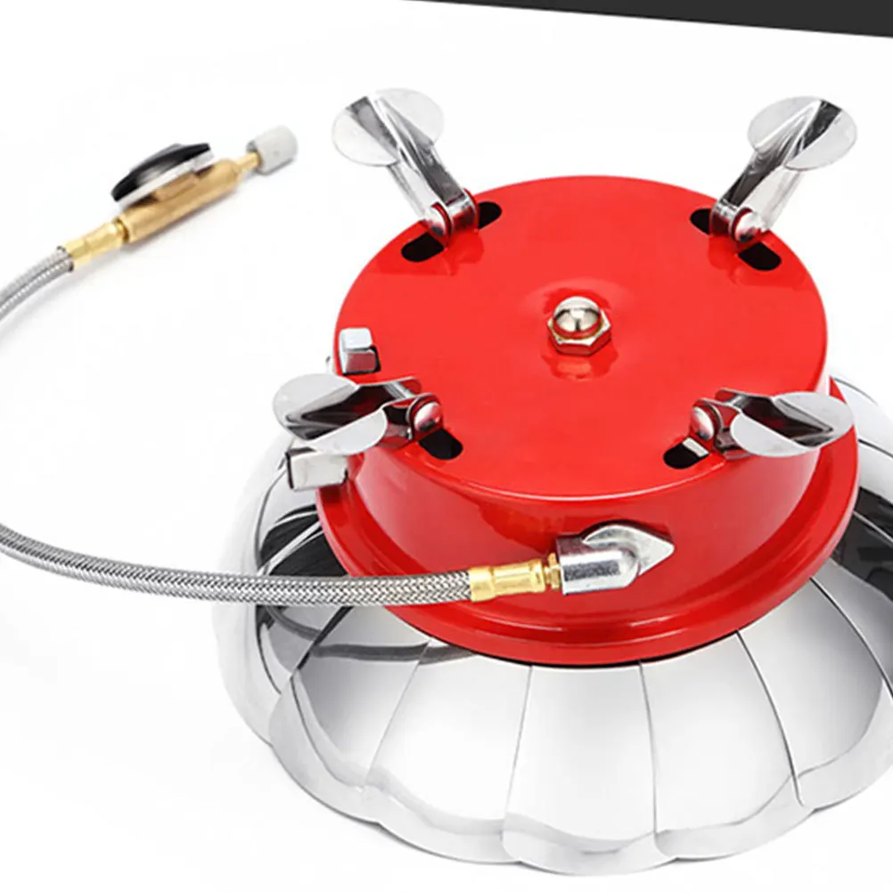 

Gas Stove Furnace End Lightweight Foldable Mini Stove Head Durable Steel Burner for Camping Picnic Hiking Barbecue
