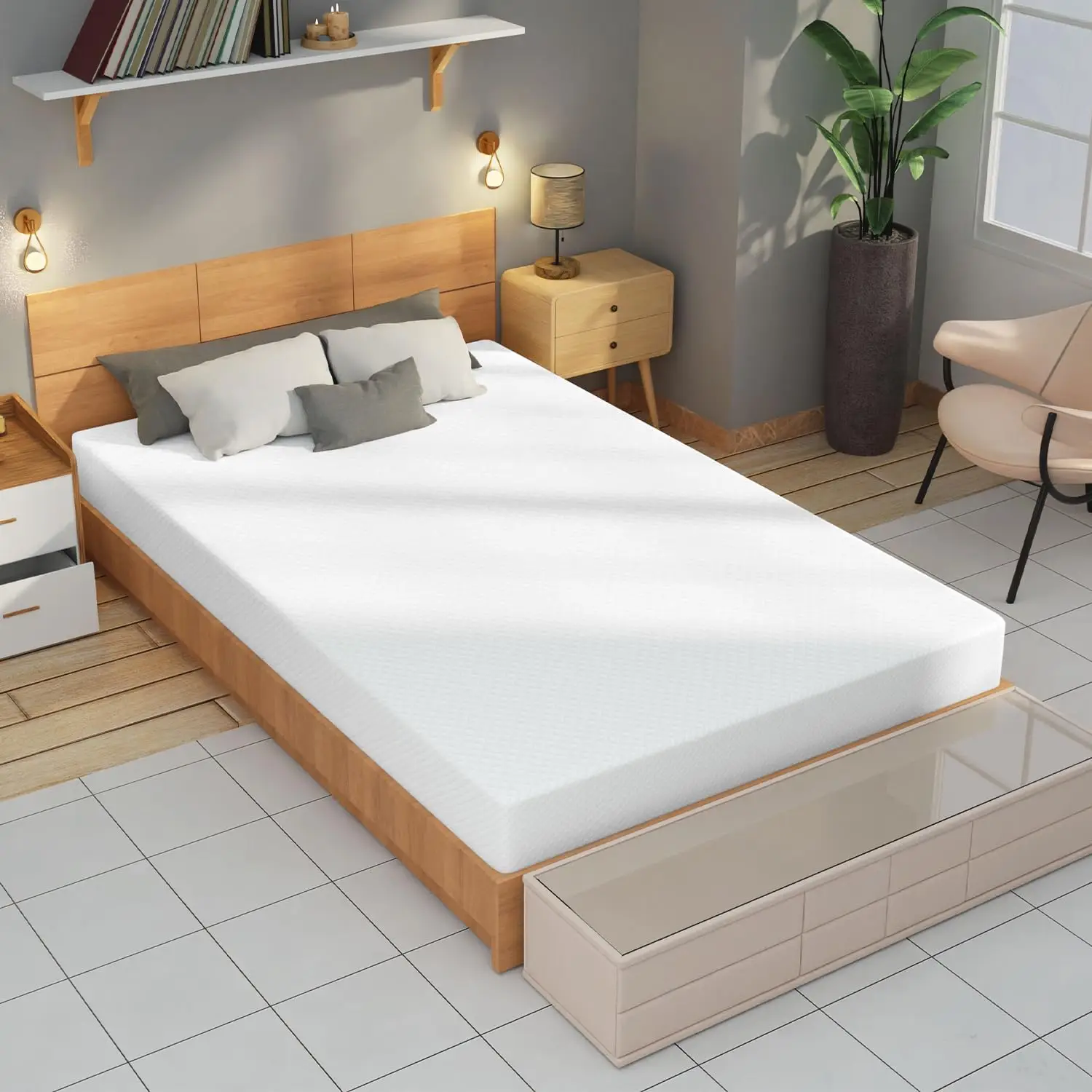 Certipur-US-Matelas jumeau en mousse à mémoire de forme, matelas en gel, lit dans une boîte, ignorez pour les instituts de pression de sommeil plus froids, 5 po