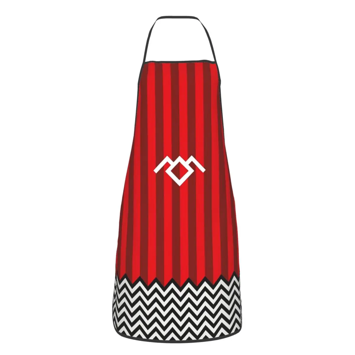 Enigmatic Zigzag Pattern From David Lynch's Cult Series Twin Peaks Apron Chef Cooking Tablier Bib Kitchen Cleaning Pinafore