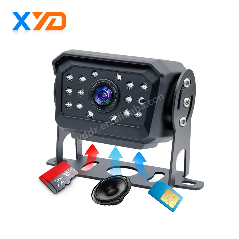 XYD Car Camera 4G GPS AI Dashcam Support  Pedestrian Detection AI Backup Camera Waterproof Recording Truck Camera System