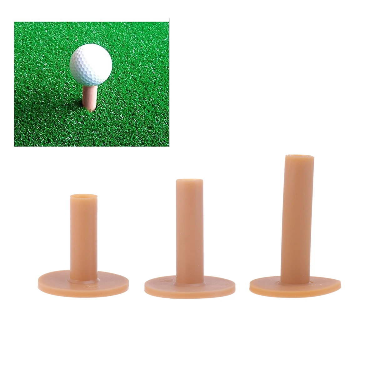 

50mm/65mm/80mm Tees Plastic Ball Nails Outdoor Sports Tees Training Equipment Supplies Accessories For Golfer (Yellow)