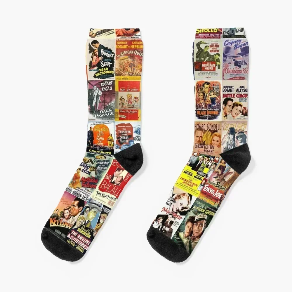 

Humphrey Bogart Movie Posters Socks new year with print christmass gift Socks Girl Men's